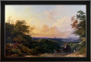 The Evening Coach London in the Distance by Philip James de Loutherbourg